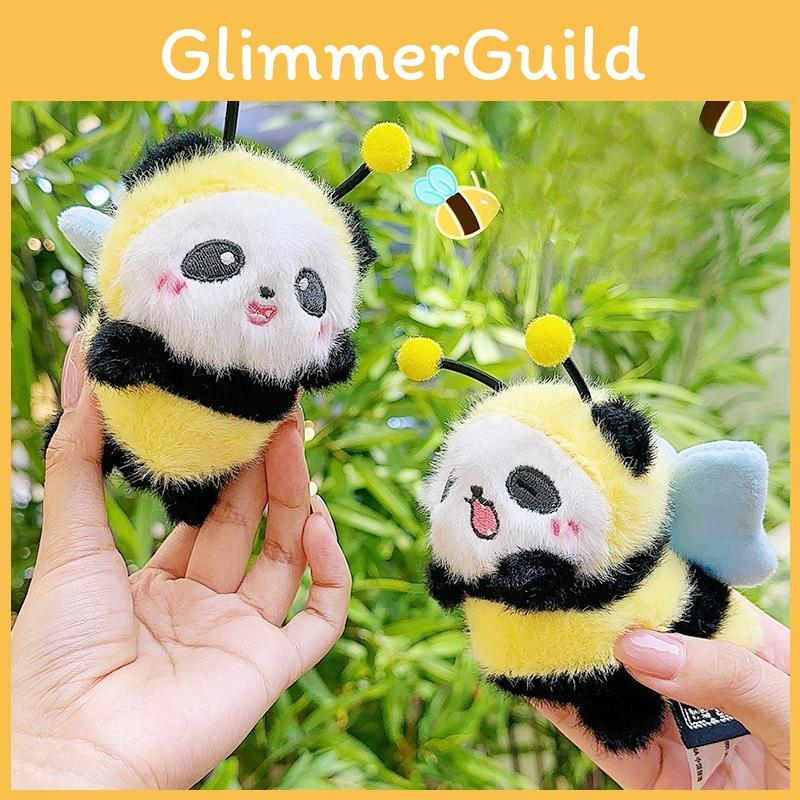 Cartoon Bumblebee Cute Panda Plush Keychain Gifts Collectors Carry Everyday