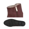 Oriental Traffic Short Cold Hidden Wedge Easy to Walk 42405 BLACK Boots, Suede, Fleece-Lined, Velvet, Warm, Weather, Elastic, Zipper, Heel, Stable,