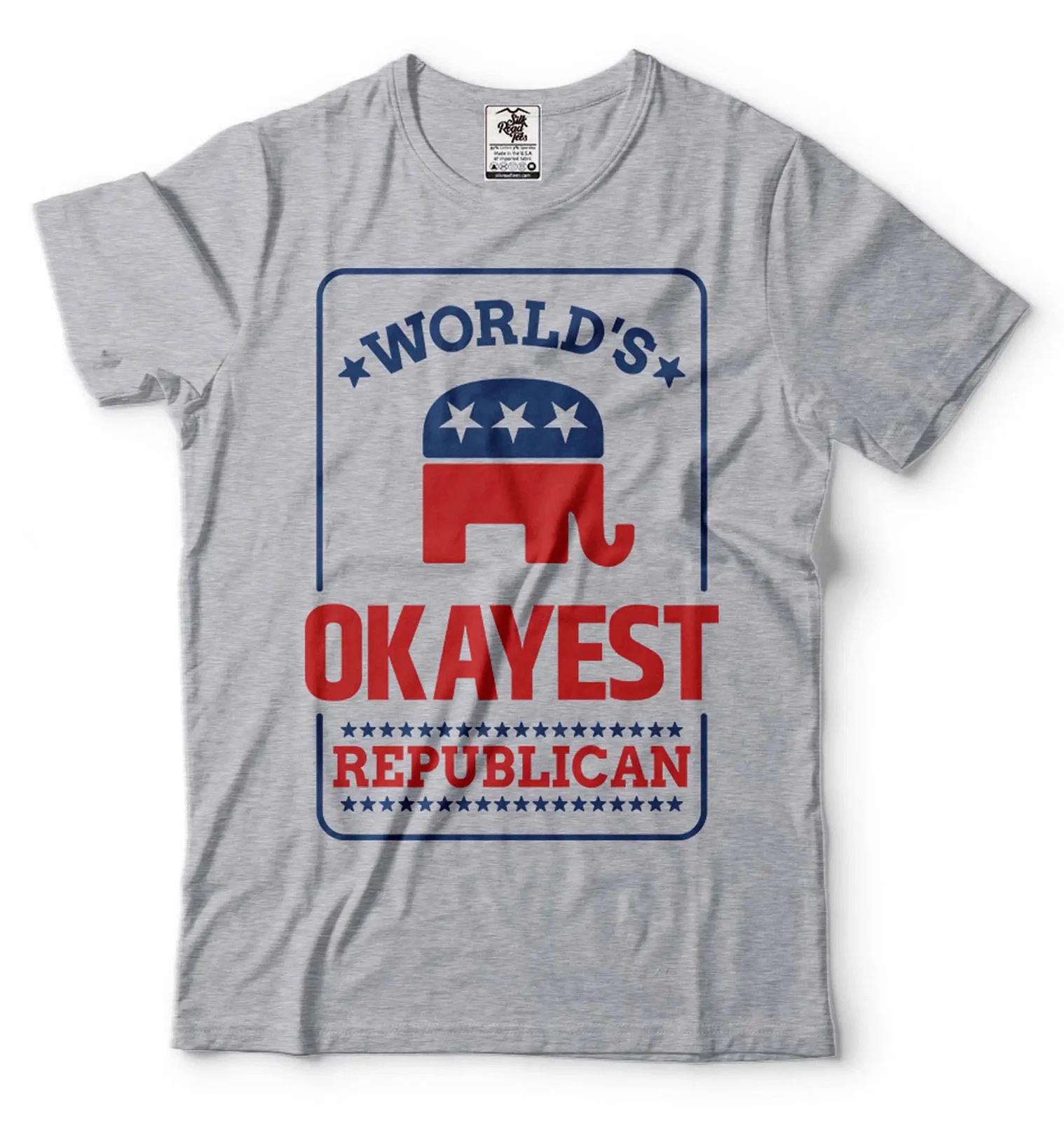 World s Okayest Republican Shirt Funny Political Shirt Republican Gift Tees 2XL