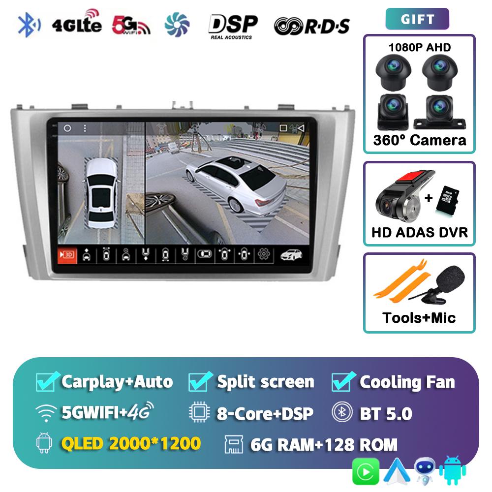 Android 14 Carplay Auto Radio Auto Pentru Toyota Avensis T27 2009 2010 2011 2012-2015 Navigație GPS Player Multimedia DSP Stereo 4G