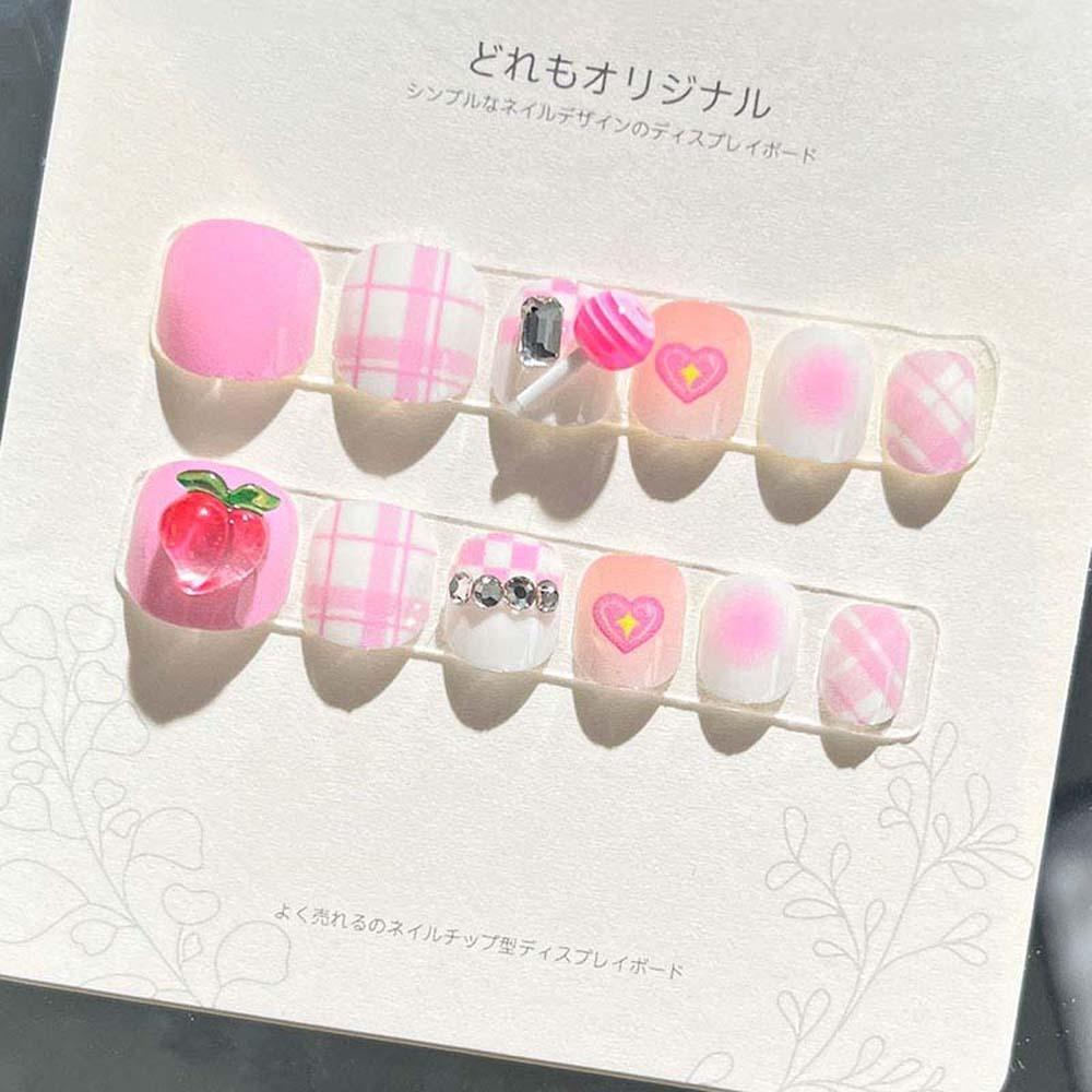Rabbit Children False Nails Bears Cartoon Nail Accessories Kids Fake Nail Extension Kids Toys
