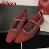Mode Mode Netz Damen Ballerinas Mary Janes Schuhe Schnallenriemen Weibliche Atmungsaktive Schuhe Flach Damen Ballerinas Schuhe Neu 2025