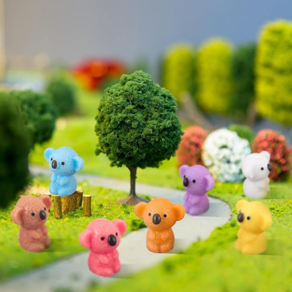 10-100pcs Cute Mini Resin Koala Miniatures Animals Figures Koala Figurine Tiny Animal Ornament for DIY Fairy Garden Decoration