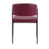 Dining Chair Set of 2 Modern Upholstered with Metal Frame, Ergonomic Backrest, Faux Leather Chair for Dining Room Living Room Kitchen - Chair Only