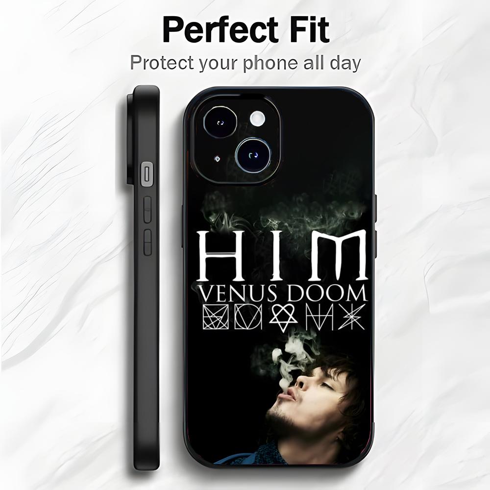 Dark Band HIM H-His Infernal Majesty Phone Case Phone Case Soft Packaging Lightweight For iPhone17 16 15 14 13ProMax