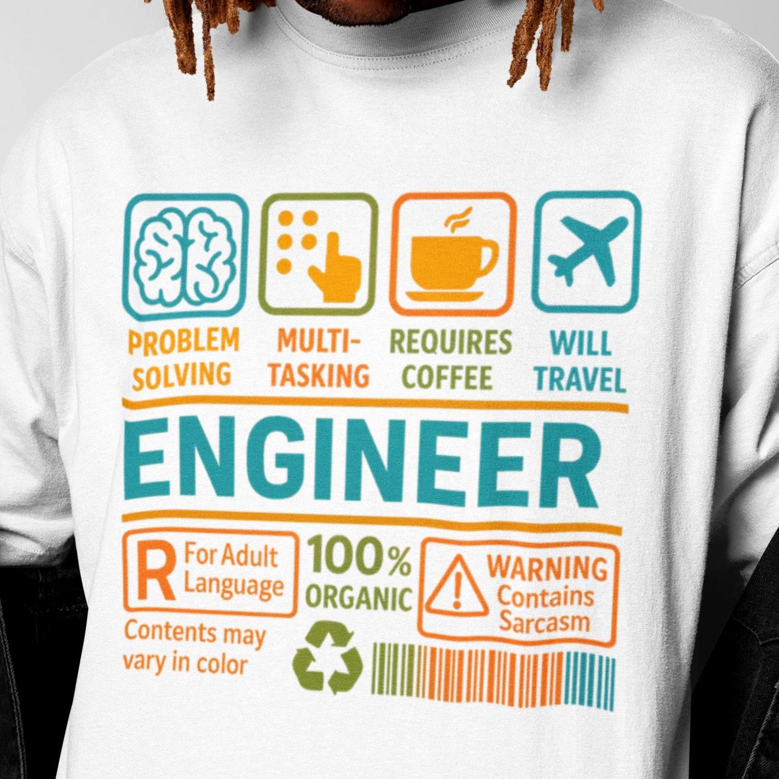 Funny Engineer Definition Shirt: Sarcastic Gift Tee 4XL