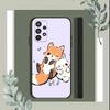 Handyhülle mit Cartoon-Tieren (Bär, Fuchs) für Samsung S25, S24, S21, S22, S23, S30, Ultra, S20, Plus, Fe, Lite, 5G (Schwarz)