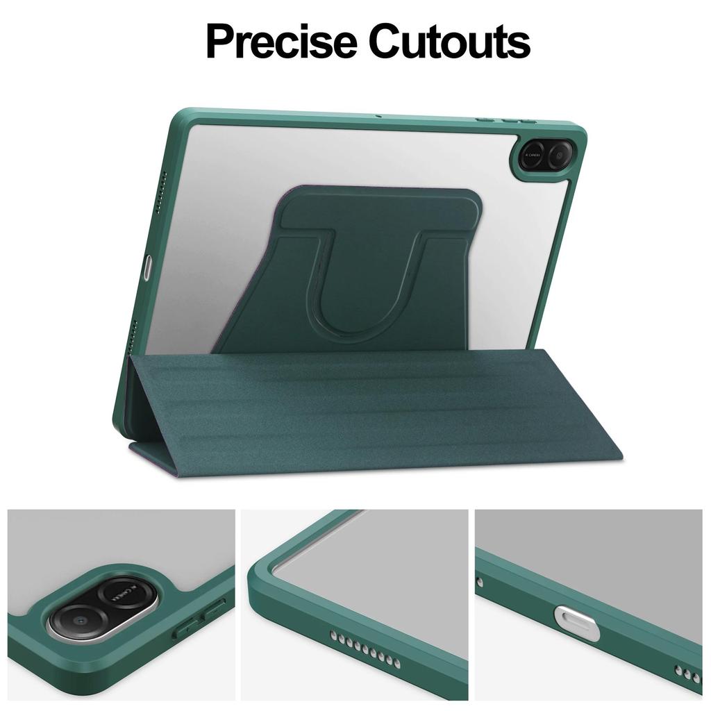 Capa para Honor Pad X8a 11" com três dobras, couro sintético, acrílico, capa traseira com suporte para Honor Pad X8a X 8a e porta-lápis