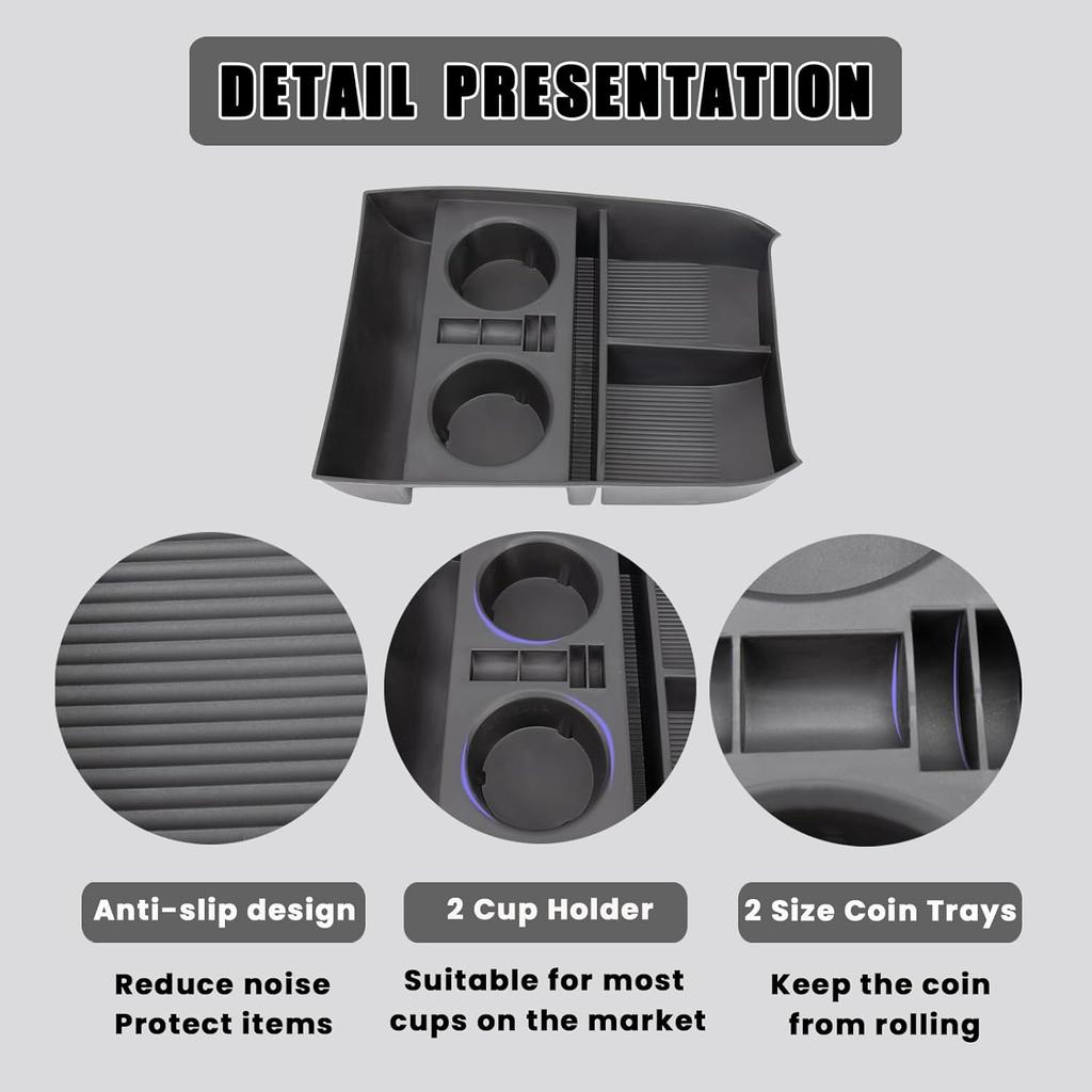 Center Console Organizer Tray Compatible with -2025 Hyundai Palisade Storage Box ert Tray Interior Accessories (Lower Center Console Tray)