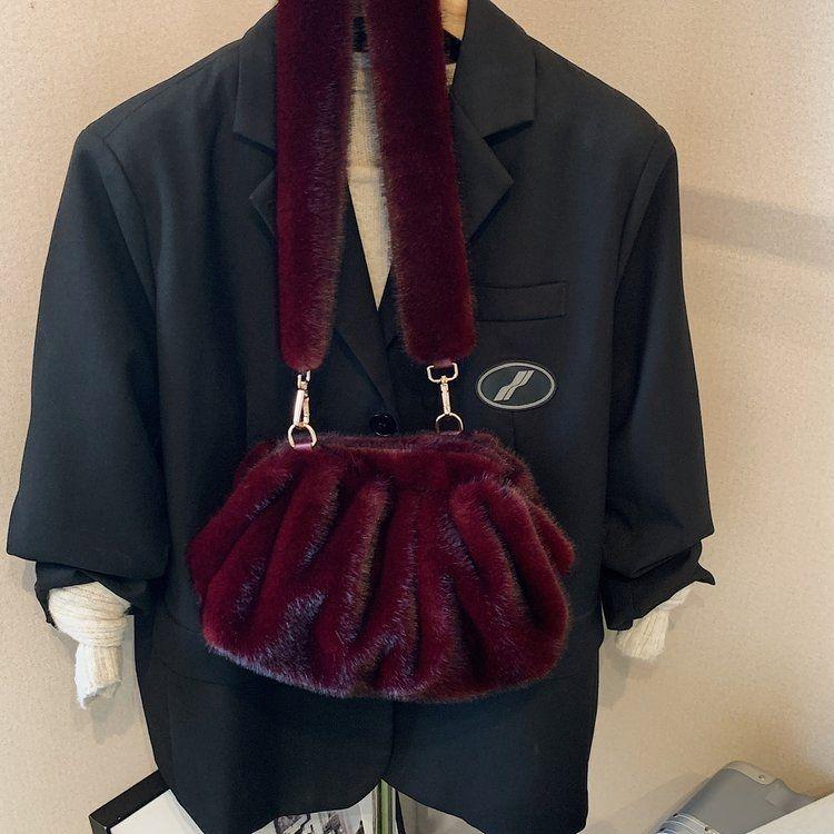 Autumn/winter Plush Bag - New Women's High-end Cloud Bag Crossbody