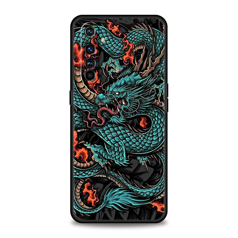 Illusory Color Chinese Dragon Soft TPU For Realme 12 11 10 9 Pro Plus GT2 GT3 GT5 7 8 Pro C21 C25 C35 Pro Shockproof Phone Case