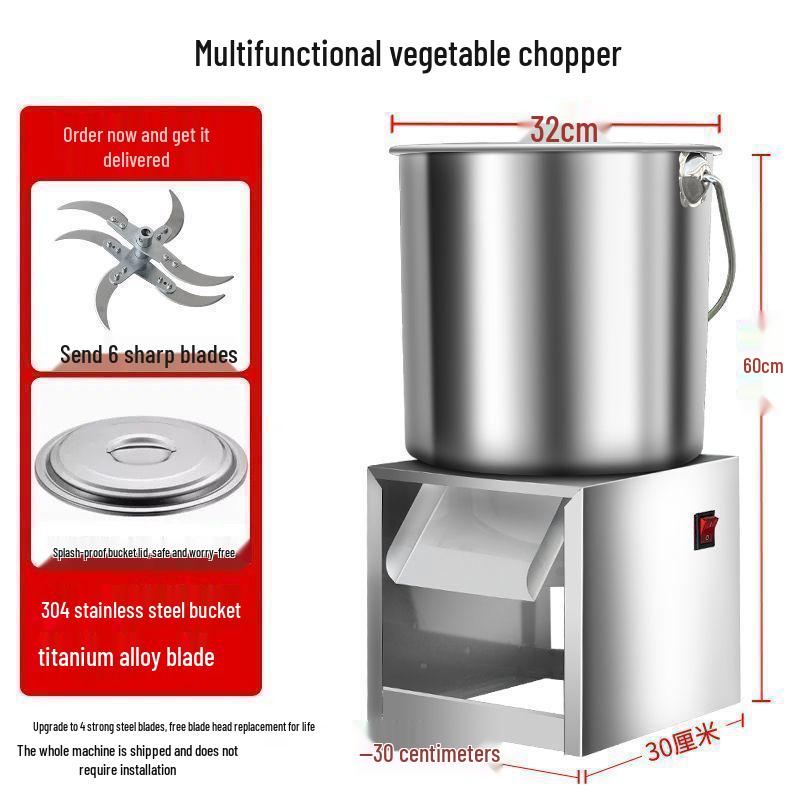 Stainless Steel Multi-Functional Vegetable and Grass Chopper - High-Efficiency Cutter for Home and Farming Tasks