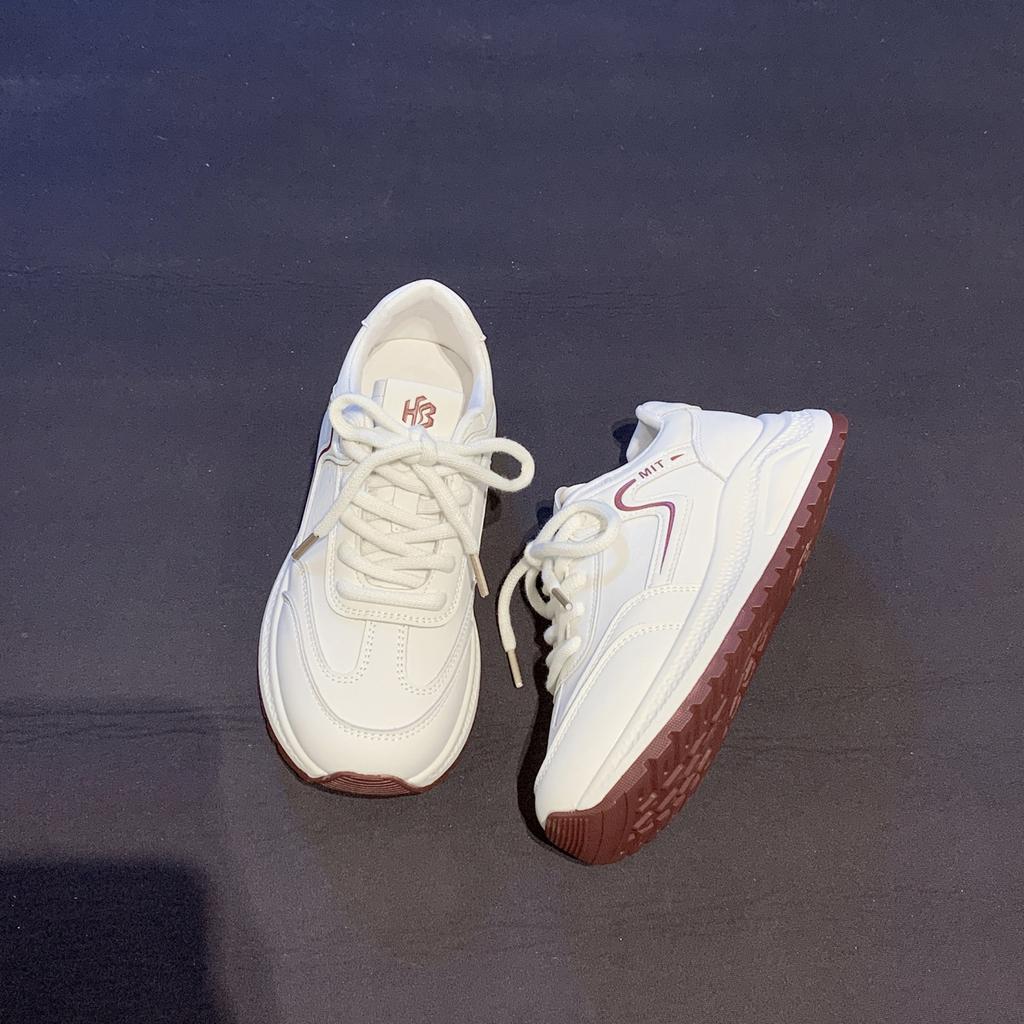 Little White Shoes Women's 2025 New Spring and Autumn Travel Flats Fashion Board Shoes Soft Sole Lightweight Sports Forrest Gump Shoes