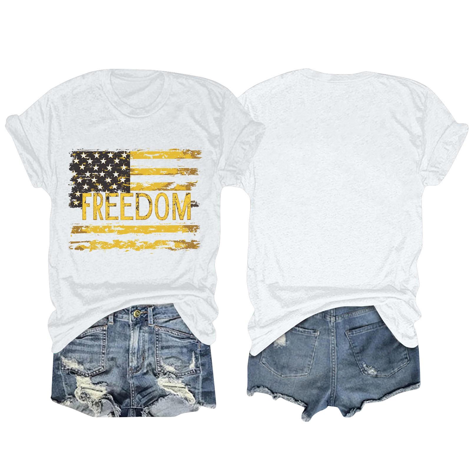 

Женская мода больших размеров с принтом в стиле винтаж LA, повседневный топ с короткими рукавами XL жёлтый