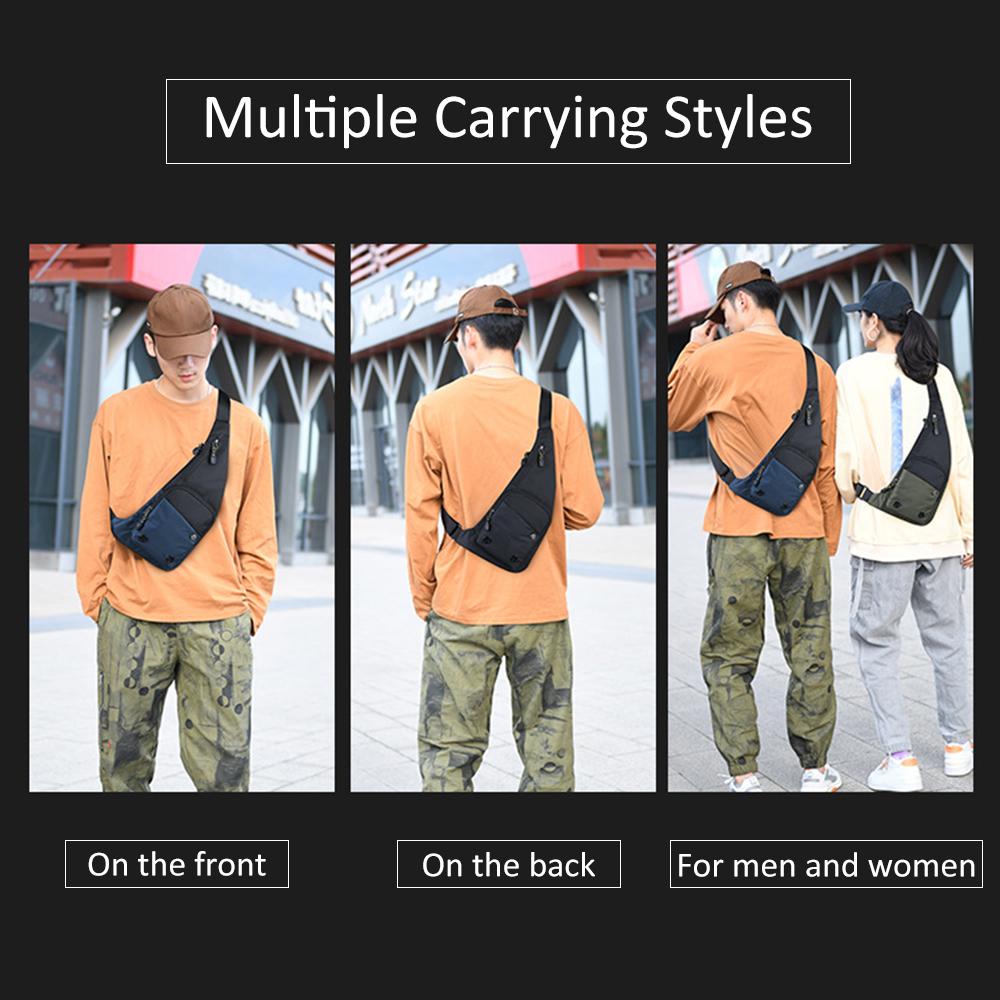 Torba na ramię dla mężczyzn i kobiet Lekka torba na ramię typu crossbody Plecak na ramię Torba na klatkę piersiową do jazdy na rowerze