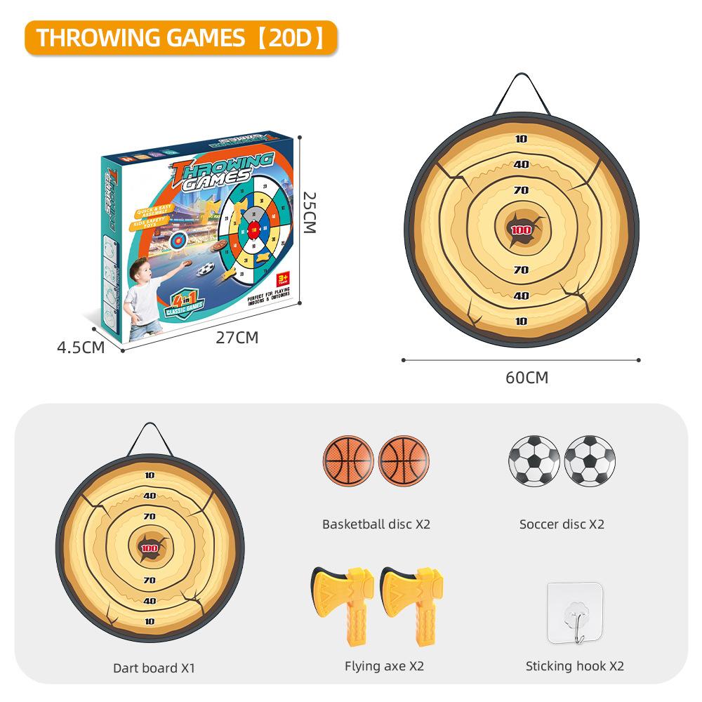 Pyt s pískem, sekera, strom na šipky, jímka, terč, hod hračkou pro chlapce, sportovním dárkem