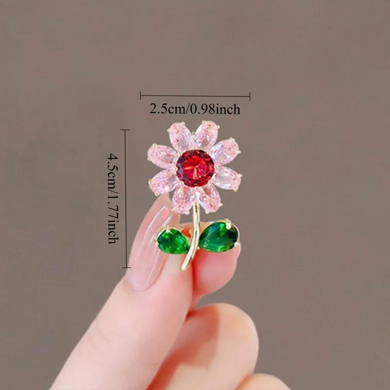 High End Sunflower Brooch For Women, Exquisite Suit Chest Flower, Temperament Coat Brooch, Elegant And Versatile Clothing Accessories