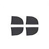 Bright Carbon Fiber Car Inner Door Handle Bowl Sticker For Toyota Corolla 14-18