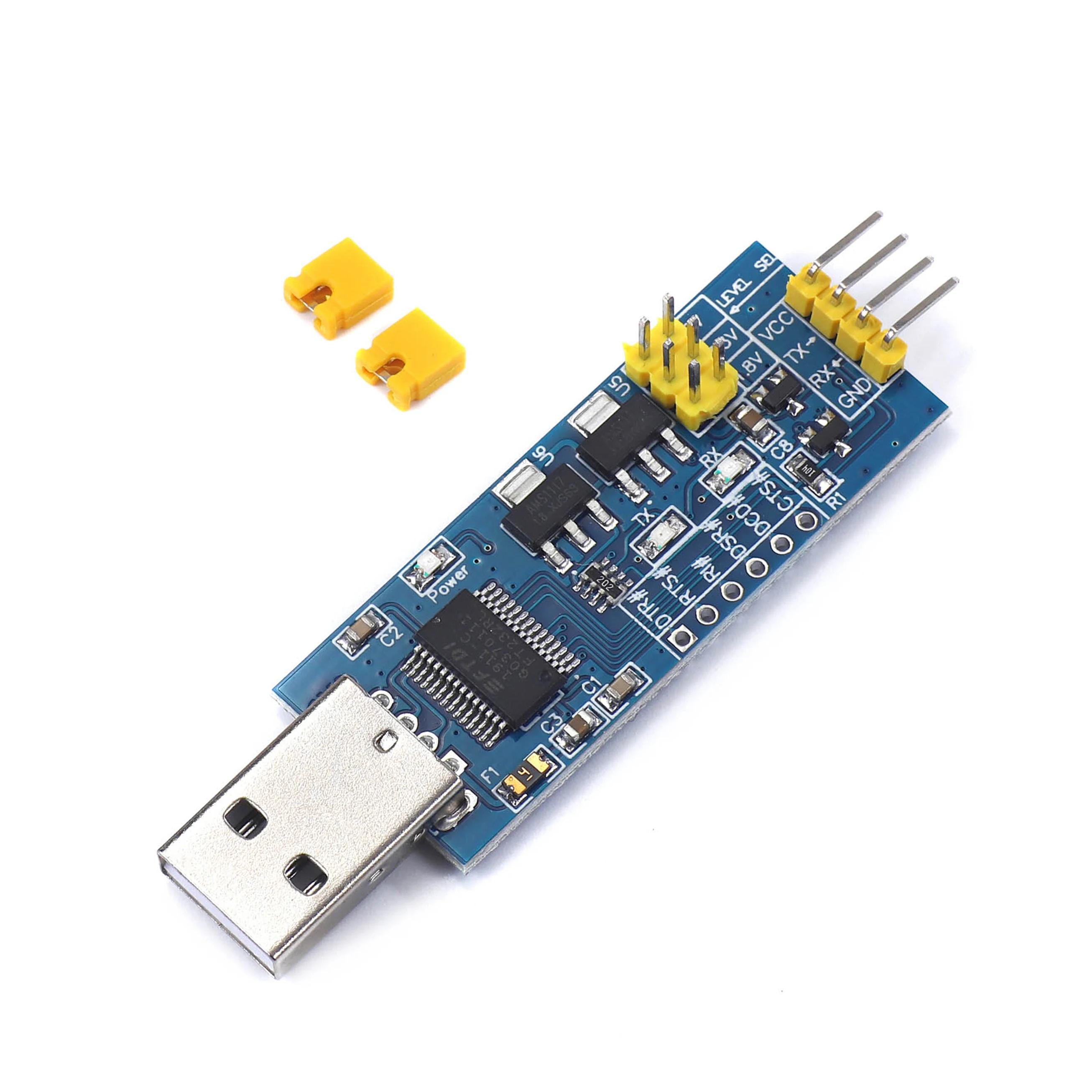 

FT232RL serial port module USB to TTL serial port small board 5V 3.3V 1.8V level Download the burn line