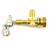 3 Way TPMS Valve Long Lasting Copper Rust-Proof Tire Accessory Pressure Gauge Connector for Truck Van Auto Repair Use