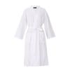 Waffle Pattern Bathrobe Couple Pajamas, Unisex Summer Three-Quarter Sleeve, Korean Style, Polyester & Absorbent.