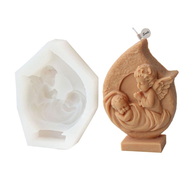 Q1JB Flexible Silicone Mold for Making Exquisite Plaster Fairy Figurines Molds