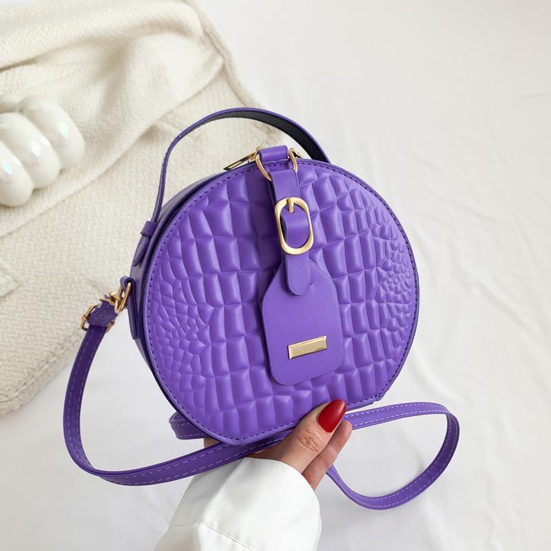 Summer 2023 New Arrival Women's Round Bags Multiple Colors With Inner Pocket