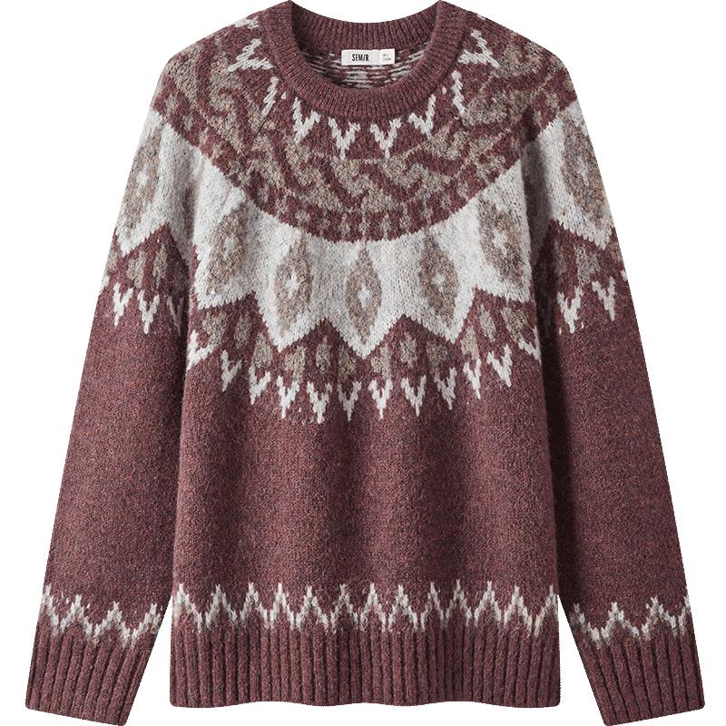 Semir Herren Wang Anyu Fair Isle Jacquard Strickpullover