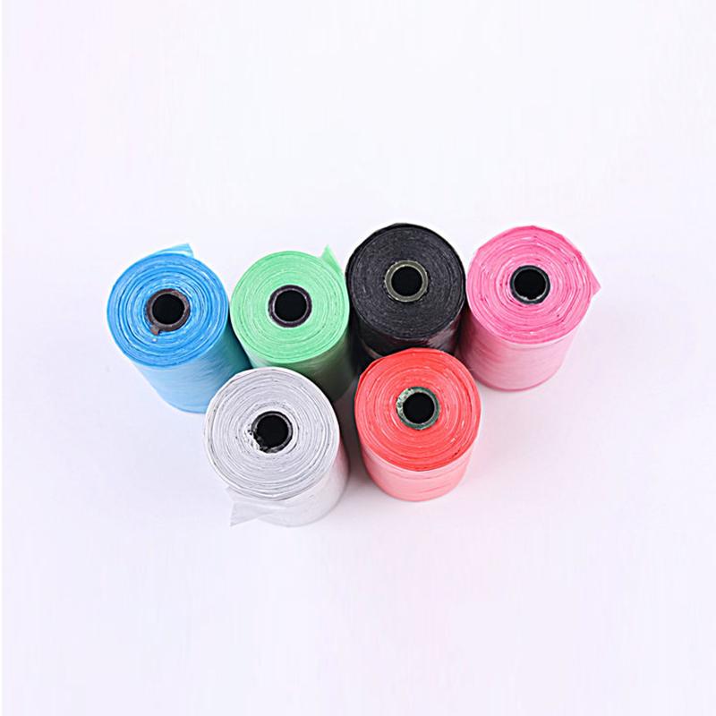 20pcs/Roll Pet Dog Poop Bags Puppy Waste Poo Pick Up Clean Bag Color