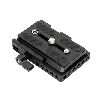 Aluminum Alloy Long Quick Release Plate Base Equipped 360 Degree Wingnut Build-in Multiple 1/4 And 3/8 Threaded Holes