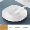 ZISIZ Bone China Gold Rim Tableware Set