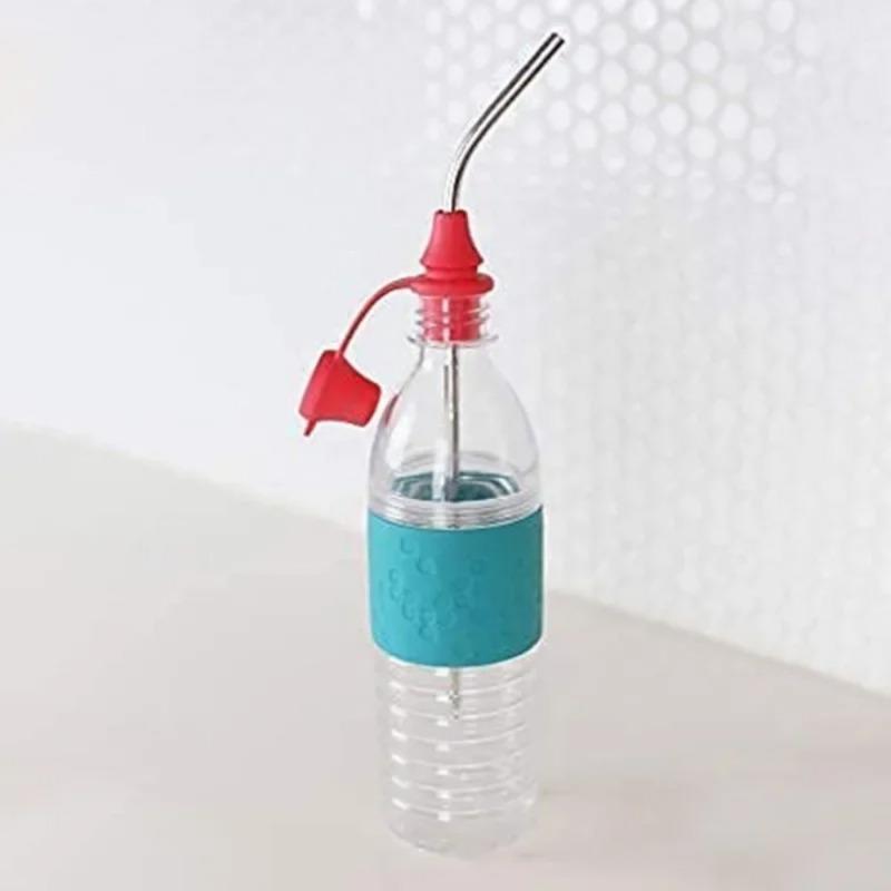Portable Kids No Spill Choke Water Bottle Cup Adapter with Tube Drinking Straw for Baby Drink Feeder Water Leak Proof Bottle Cap