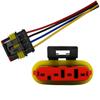 2 pçs conector hermético Superseal 4 pinos À prova d'água