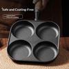 1Pcs Multi Burner Design Cast Iron Non Stick Omelette Pan Pancake And Burger Cooker Suitable For Gas And Electric Stoves
