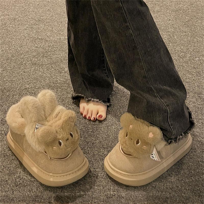 

Корейская версия молочных угг huhu bear женские зимние 2025 новые толстоподошвенные с набивным толстым теплым пушистым хлопком 40