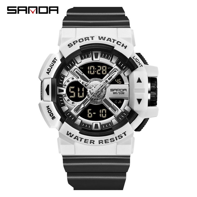 SANDA new multifunctional men's youth outdoor sports waterproof wrist watch