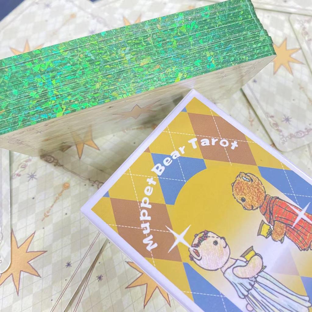 10.3x6cm Muppet Bear Tarot Gilded Green