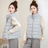 Women S Sleeveless Padded Vest Winter Warm Casual Polyester Jacket