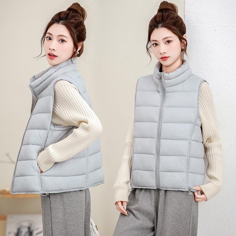 Women S Sleeveless Padded Vest Winter Warm Casual Polyester Jacket