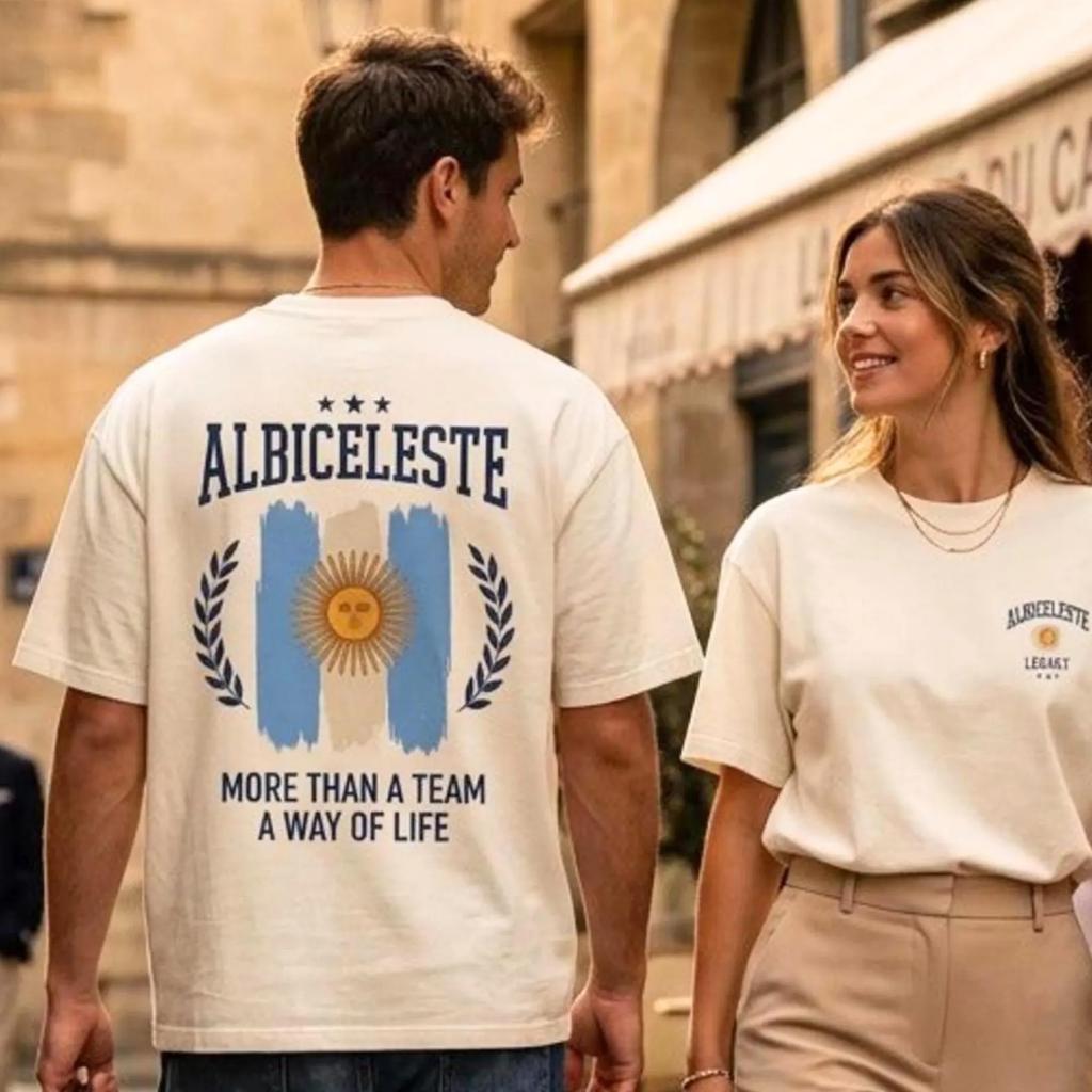 Argentina Flag Graphic Unisexs Football Jersey Fashion National Emblem Sports T Shirt Casual Oversized Breathable Tees