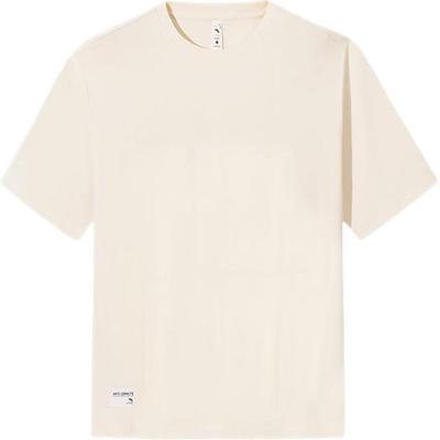 Wygodny Casualowy Prosty Jednolity Kolor Luźny z Obniżonymi Ramionami Wszechstronny Oddychający T-Shirt z Krótkim Rękawem Męski Top Ciepły-Słoneczny-Biały 152527161-2