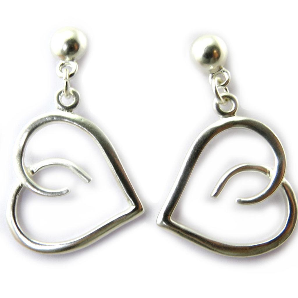 Dolce Vita [N3917] - Silver 'Love' Designer Earrings