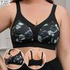 New Super Large Size Bra, Popular In Europe and America, Large Cup Front Buckle, Fashionable and Fashionable Printed Large Size Underwear