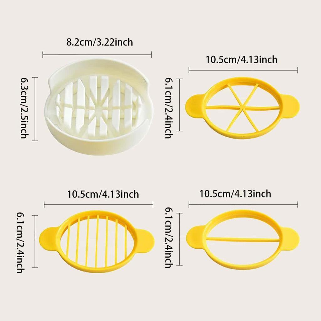 1pc 3 In 1 Egg Slicer, Multi-functional Egg Cutter, Kitchen Creative Tool