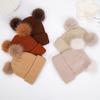 Solid Color Baby Knit Hat Pullover Style Newborn Turban Cap Infant Bonnet Hospital Wear