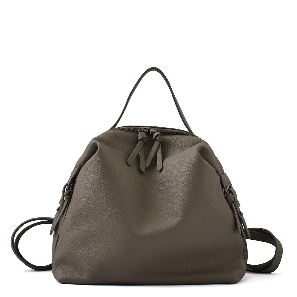 

Vita Felice Genuine Cowhide Leather Oval Backpack for Women [VITAFELICE] 2-Way binb-n5202y (Ash Gray)