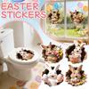 Kreativa påskväggklistermärken, festliga 3D-genombrottsklistermärken påskhare dekorativa väggdekaler för hemmet, rum, fest