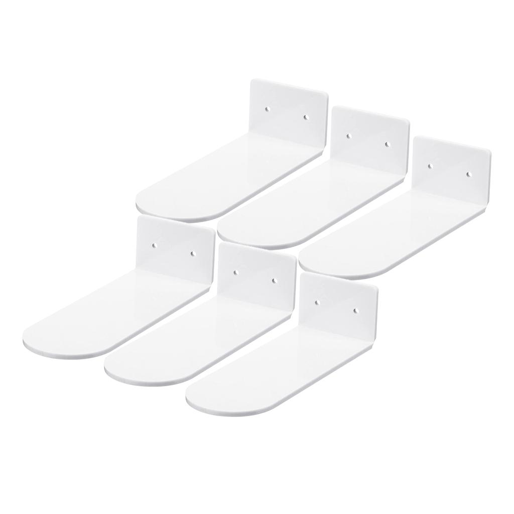 Floating Shoe Shelves Acrylic Display Wall-Mounted Rack - White