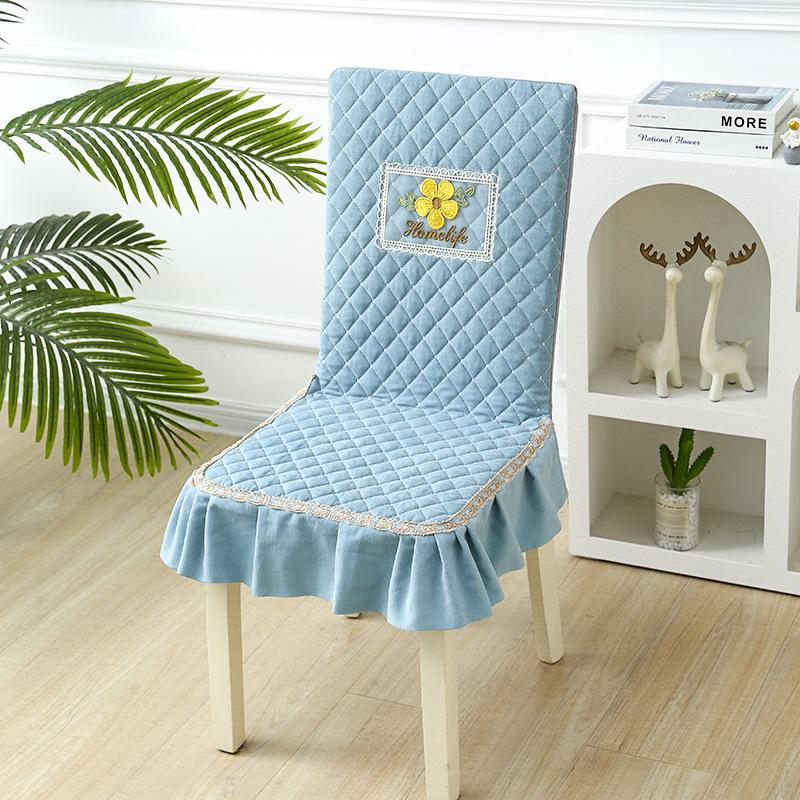 

One-piece Chair Cushion Modern Simple Home Hotel Integrated Dining Chair Cover Backrest Cushion Plus Cotton Thickened Anti-slip Four Seasons One size