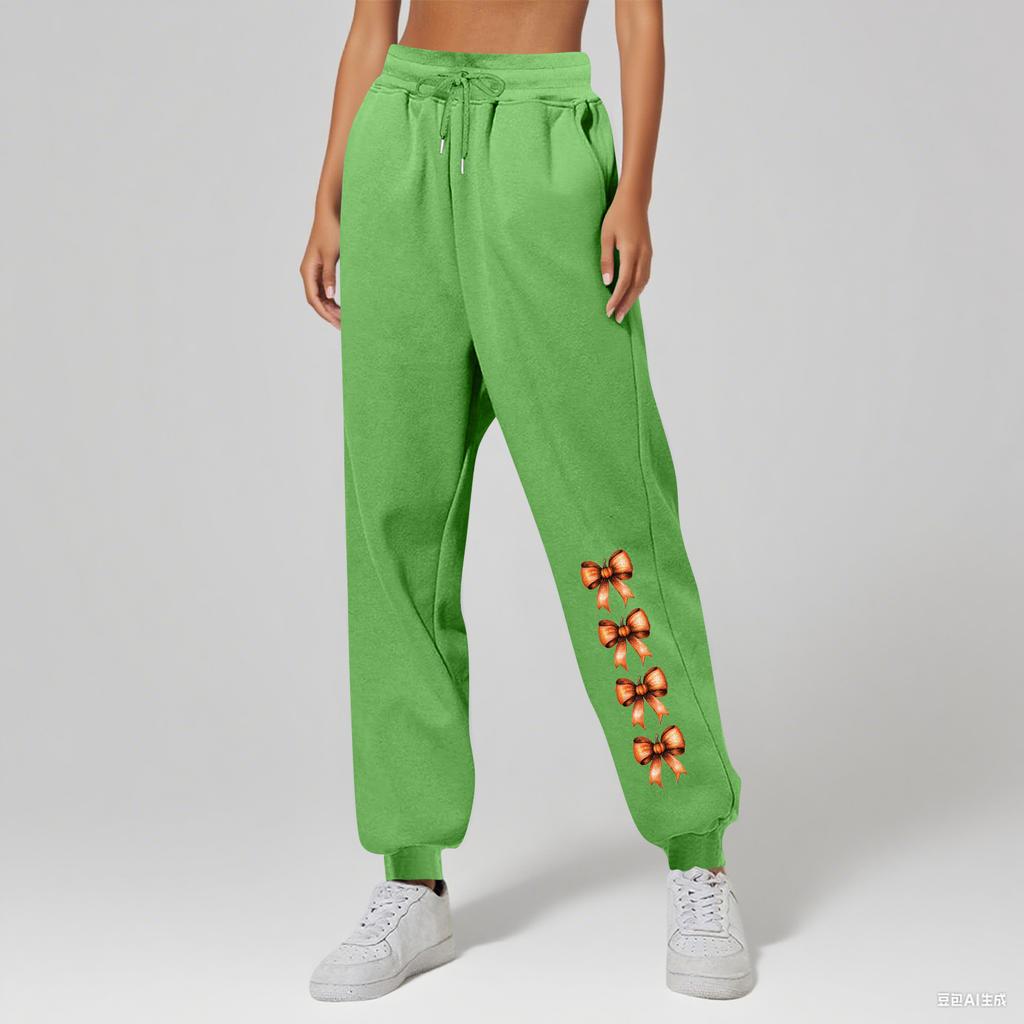 Ladies' Printed Unisex Casual Pocket Drawstring  Pants